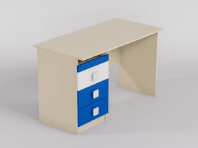 Стол (прямая столешница) Скай люкс (Синий/Белый/корпус Клен) в Уфе - ufa.katalogmebeli.com | фото